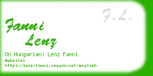 fanni lenz business card